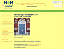 Tablet Screenshot of communitychildcaresolutions.org